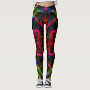 Cute colourful abstract lines leggings