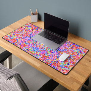 Cute colourful abstract lines painting desk mat
