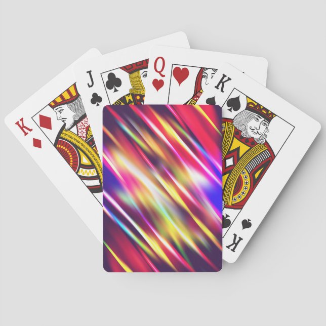 Cute colourful abstract lines throw pillow iPhone  Playing Cards (Back)