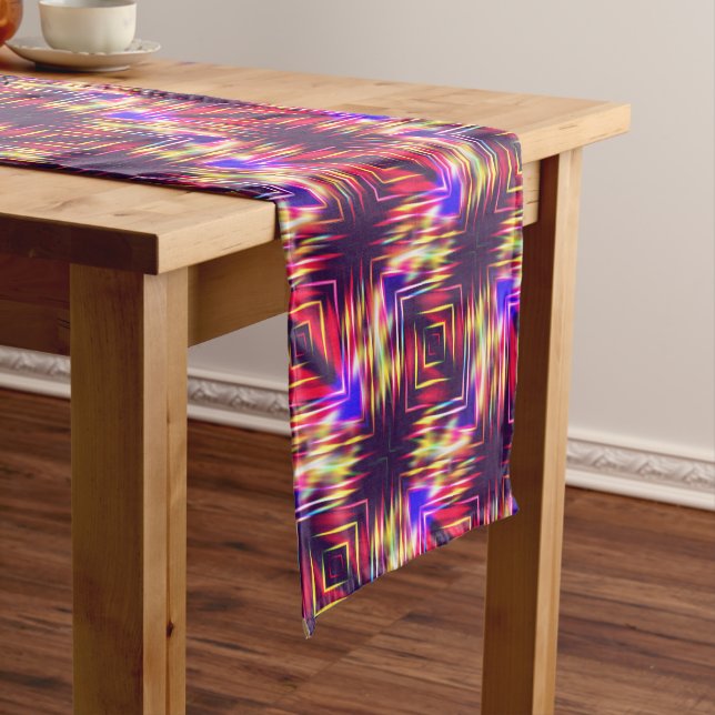 Cute colourful abstract lines throw pillow iPhone  Short Table Runner (In Situ)