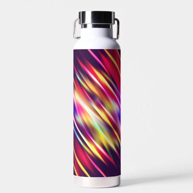 Cute colourful abstract lines throw pillow iPhone  Water Bottle (Front)