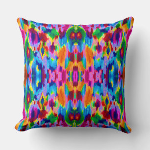 Cute colourful abstract painting design throw pillow