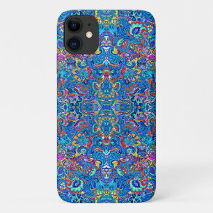 Cute colourful abstract painting flowers iPhone 11 case