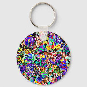 Cute colourful abstract painting iPad air case Keychain