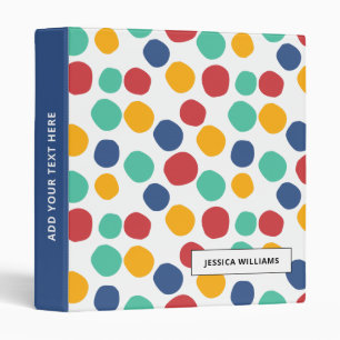 Cute Colourful Abstract Pattern Binder