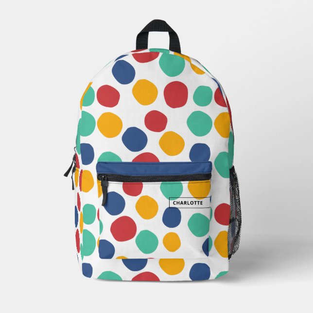 Cute Colourful Abstract Pattern  Printed Backpack (Front)