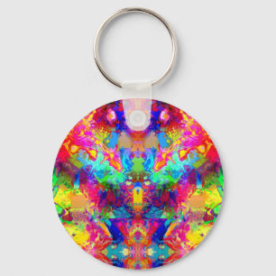 Cute colourful abstract phantom throw pillow keychain