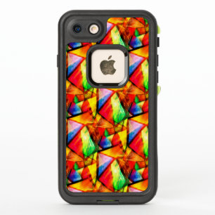 Cute colourful abstract seamless triangles pattern