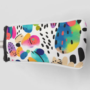 Cute Colourful Abstract Shapes Pattern Golf Head Cover