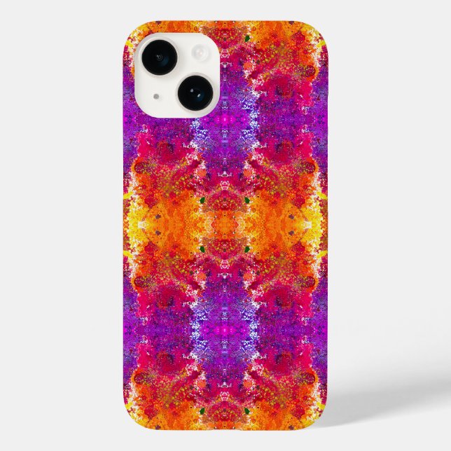 Cute colourful abstract splatter paint Case-Mate iPhone case (Back)