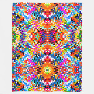 Cute colourful abstract squares notebook laptop sl fleece blanket