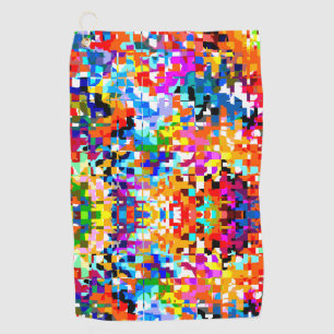 Cute colourful abstract squares notebook laptop sl golf towel
