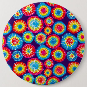 Cute colourful abstract suns patterns 6 inch round button