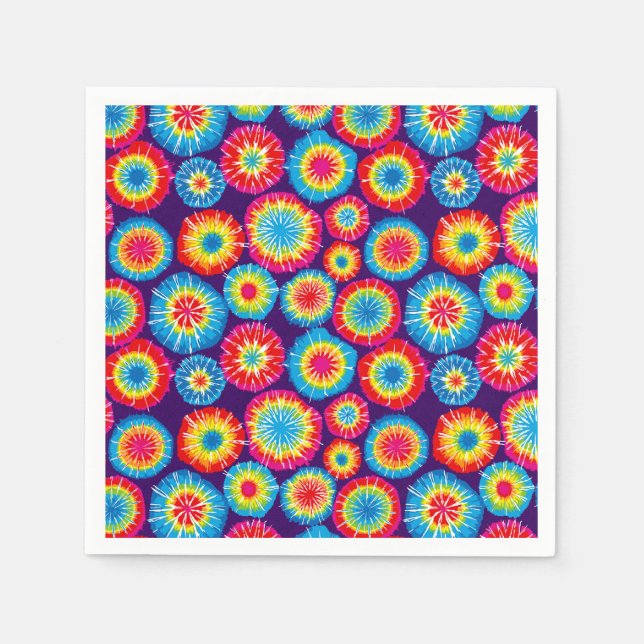 Cute colourful abstract suns patterns napkin (Front)