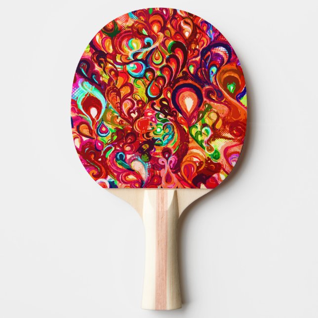 Cute colourful abstract swirl paint Case-Mate iPho Ping Pong Paddle (Front)