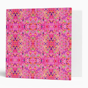 Cute colourful abstract swirls painting binder