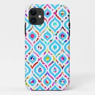 Cute colourful abstract zigzag patterns iPhone 11 case