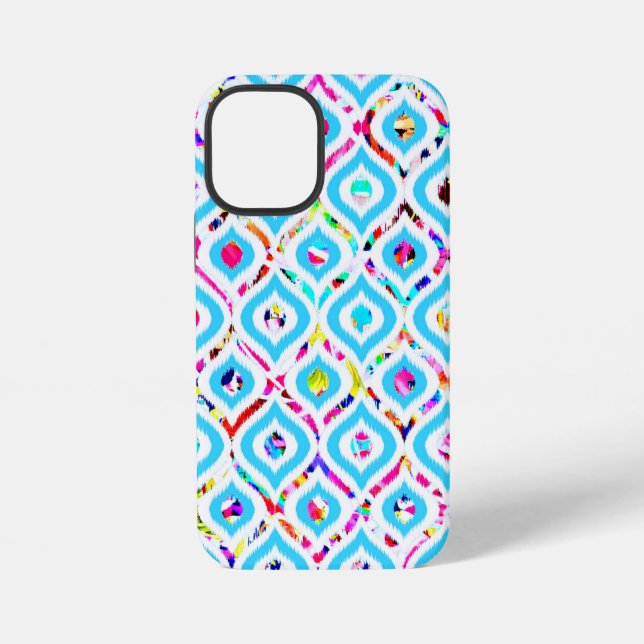 Cute colourful abstract zigzag patterns iPhone case (Back)