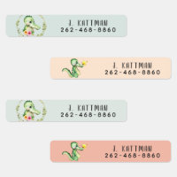 Cute Colourful Alligator School Daycare Labels