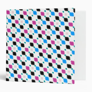 Cute colourful aztec pattern binder