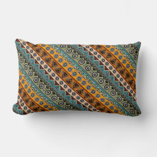 Cute colourful aztec patterns design lumbar pillow