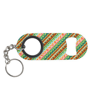 Cute colourful aztec patterns design mini bottle opener