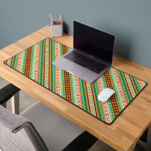 Cute colourful aztec patterns design paper cup desk mat