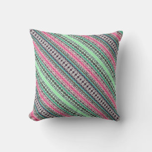 Cute colourful aztec patterns design throw pillow