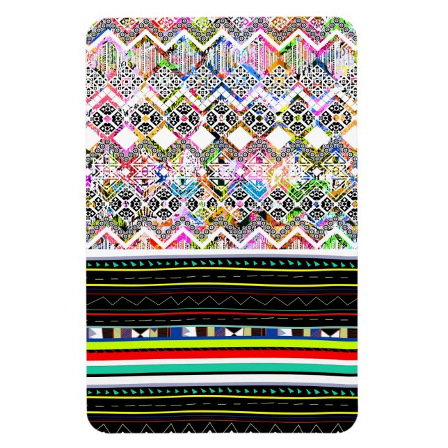 Cute colourful aztec tribal patterns magnet (Vertical)