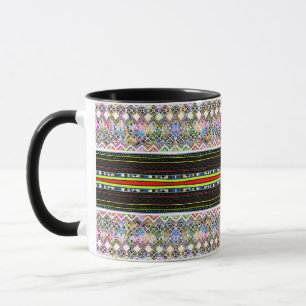 Cute colourful aztec tribal patterns mug