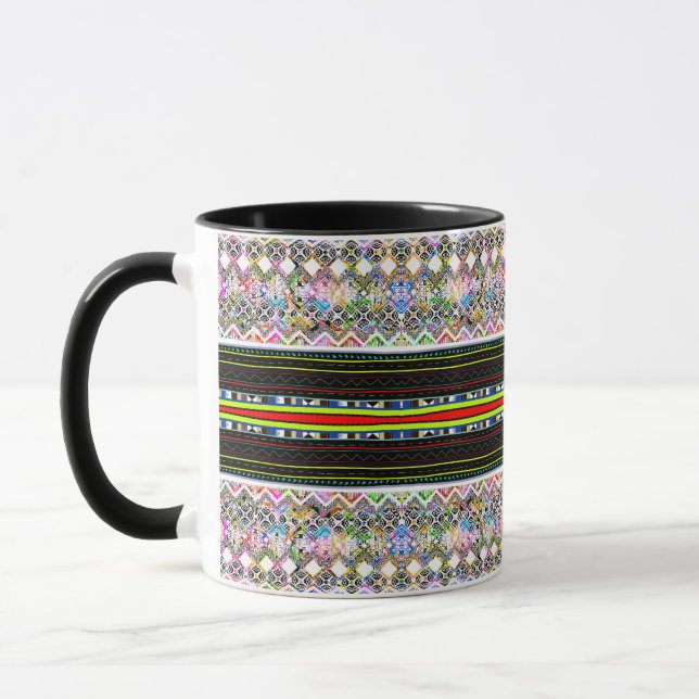 Cute colourful aztec tribal patterns mug (Left)