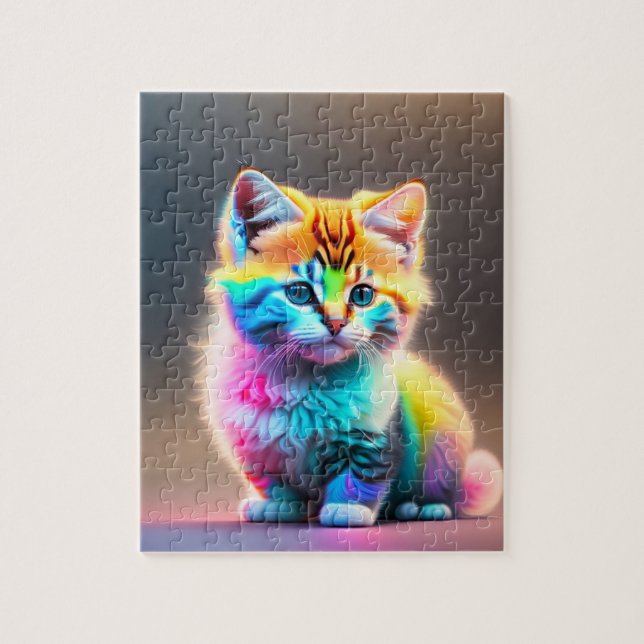 Cute Colourful Baby Cat Jigsaw Puzzle (Vertical)
