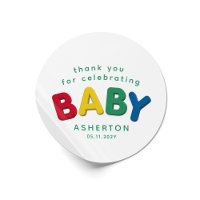 Cute colourful baby personalized baby shower
