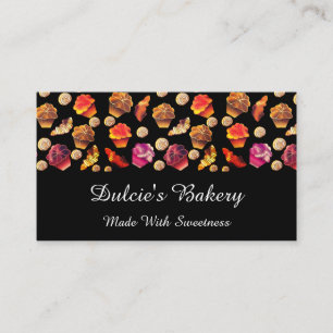 Cute Colourful Bakery, Chef, Caterer, Pastry Maker Business Card