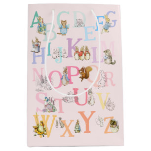 Cute Colourful Beatrix Potter Alphabet  Medium Gift Bag