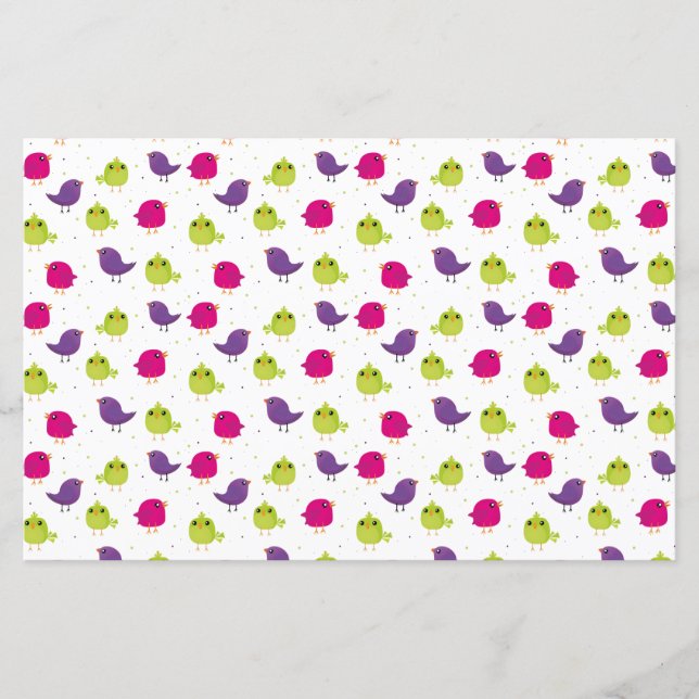 Cute colourful birds   (Front)