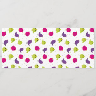 Cute colourful birds advice card
