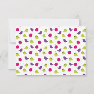 Cute colourful birds announcement