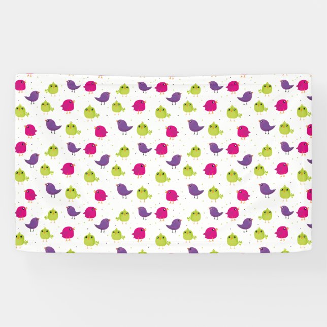 Cute colourful birds  banner (Horizontal)