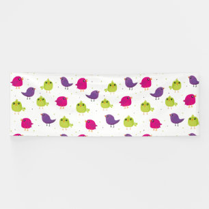 Cute colourful birds  banner