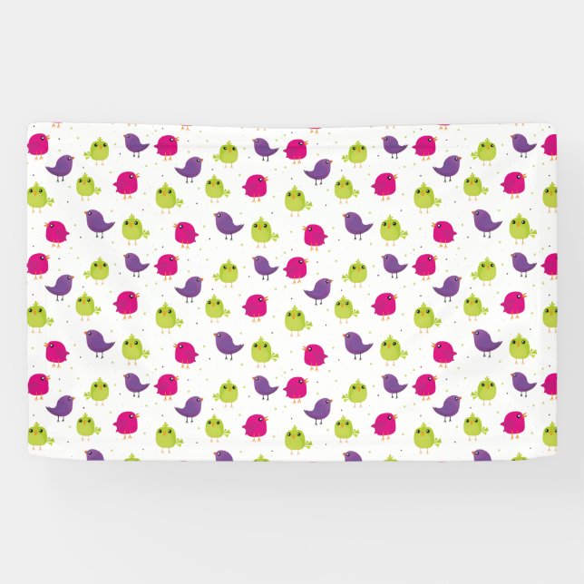 Cute colourful birds   banner (Horizontal)