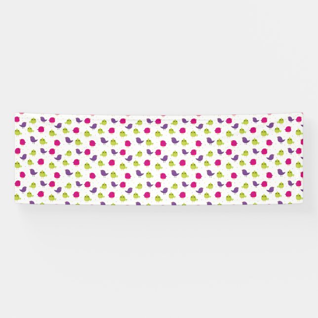 Cute colourful birds  banner (Horizontal)