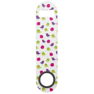 Cute colourful birds bar key