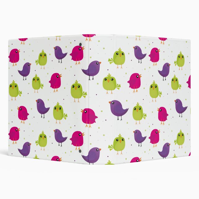 Cute colourful birds   binder (Background)