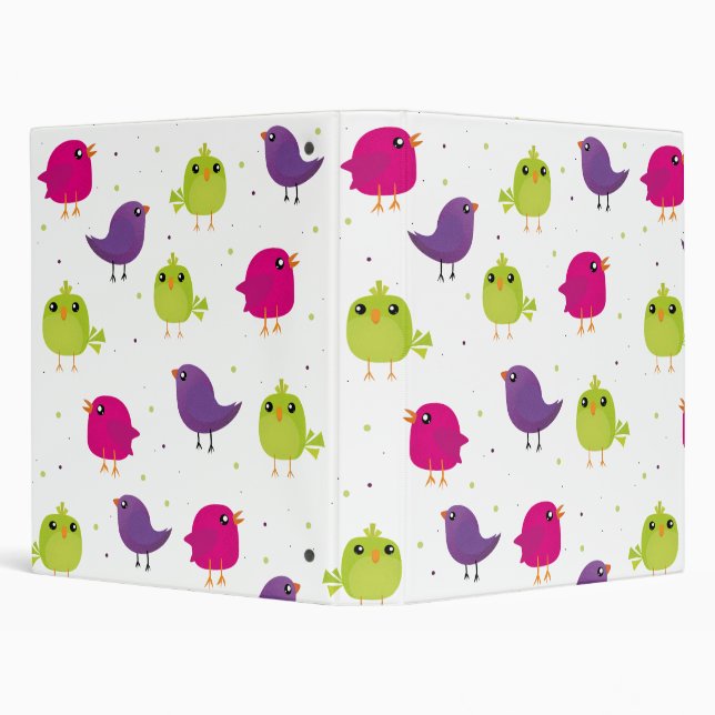 Cute colourful birds  binder (Background)