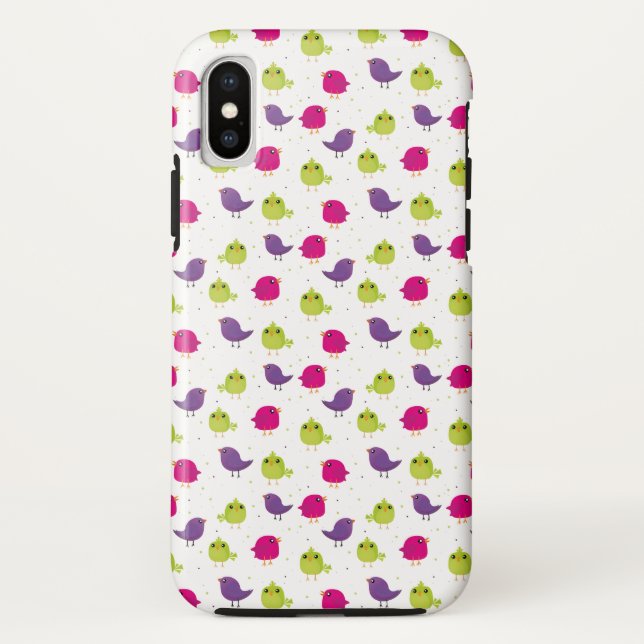 Cute colourful birds  Case-Mate iPhone case (Back)
