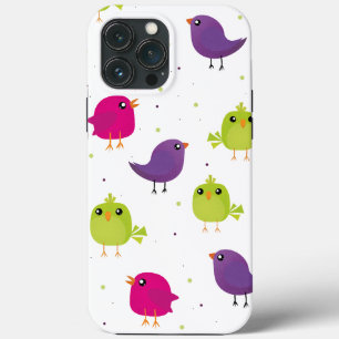 Cute colourful birds iPhone 13 pro max case