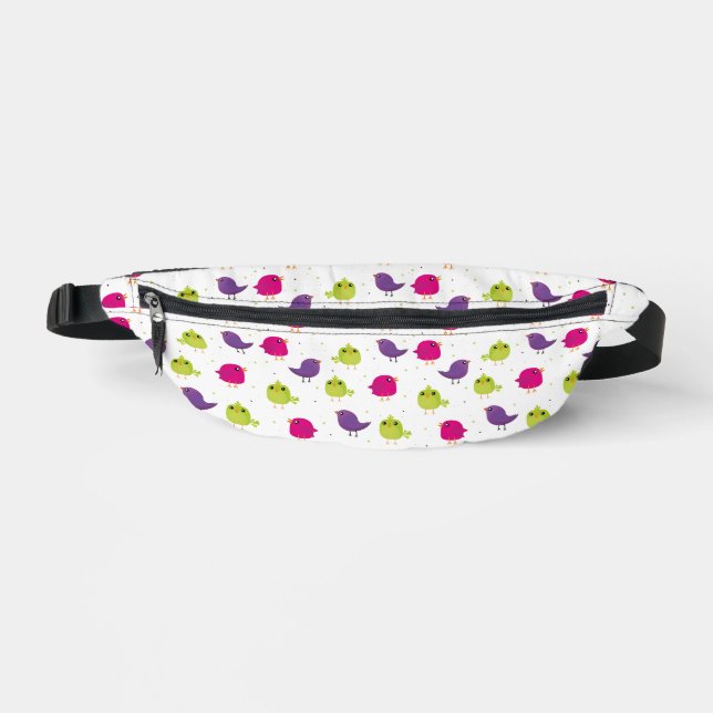 Cute colourful birds fanny pack (Front)