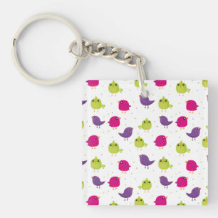Cute colourful birds  keychain