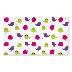 Cute colourful birds 	Magnetic business card